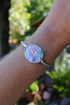 Hammered Abalone Cuff
