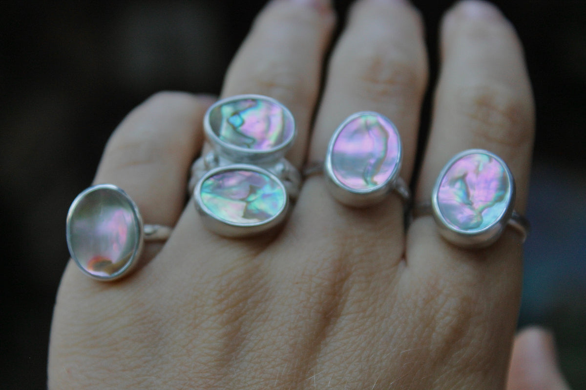 Double Abalone Ring 7