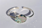 Hammered Abalone Cuff