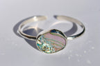 Hammered Abalone Cuff