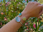 Hammered Abalone Cuff