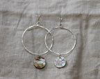 Abalone Hammered Hoop