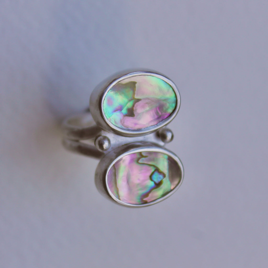 Double Abalone Ring 7