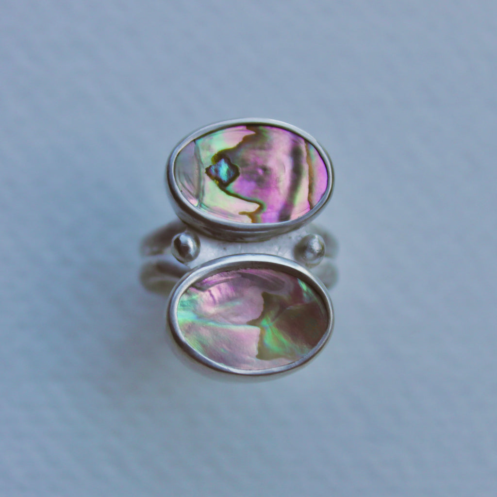 Double Abalone Ring 7