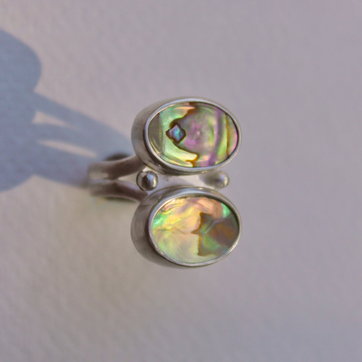 Double Abalone Ring 7