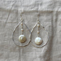 Hammered Teardrop Hoops