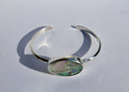 Hammered Abalone Cuff