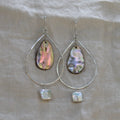 Hammered Teardrop Hoops