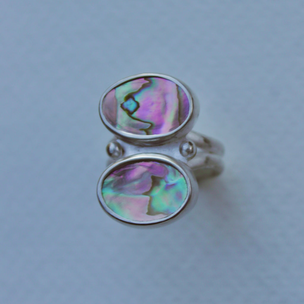 Double Abalone Ring 7