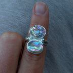 Chunky Double Abalone Ring 5