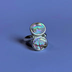 Chunky Double Abalone Ring 5